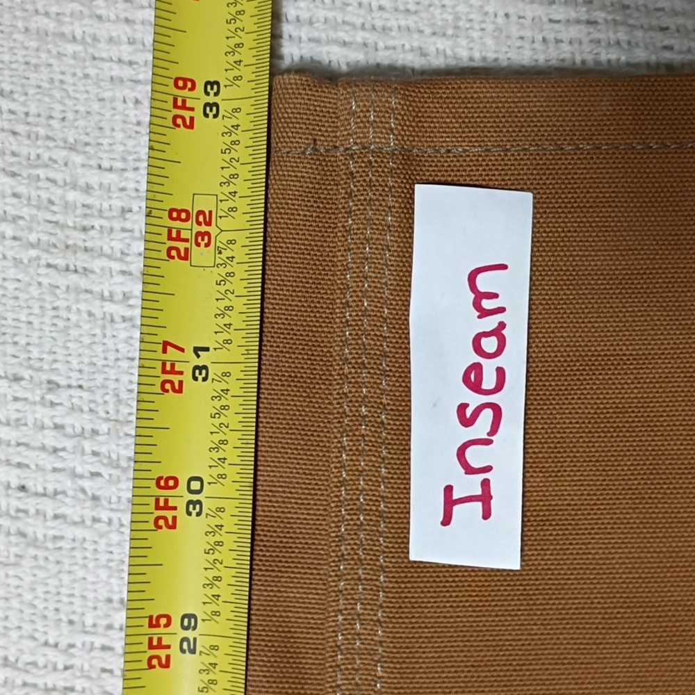 NEW Carhartt Tan Loose Fit Firm Duck Double Front Utility Work Pant Men 38X32 - Picture 10 of 10